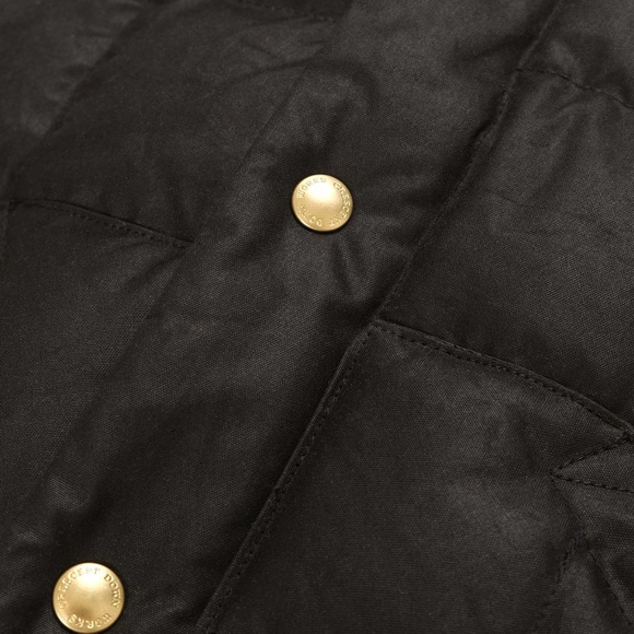 Crescent Down Works Limited Ed.NxNW Waxed Cotton Box Quilt Vest - Black - Size S - Picture 4 of 5